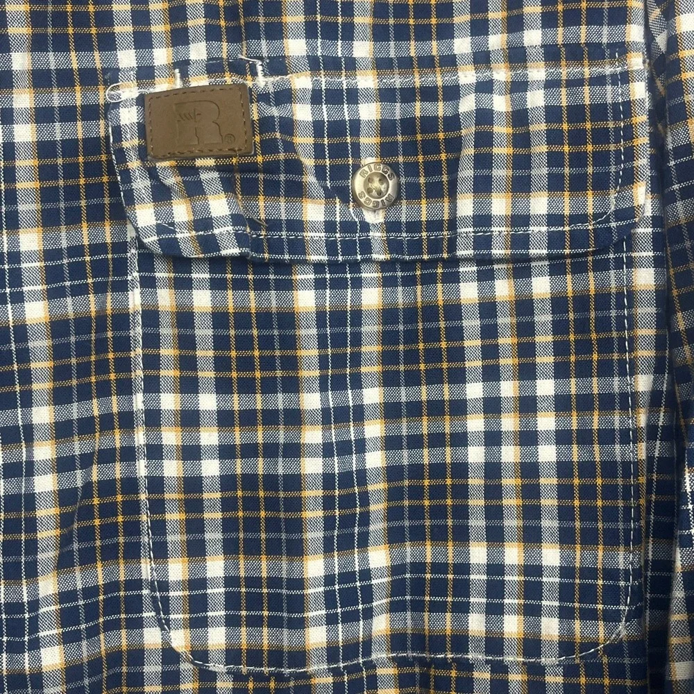 Wrangler Riggs Shirt Men XL Multicolor Buffalo Plaid Cotton Workwear Button Down